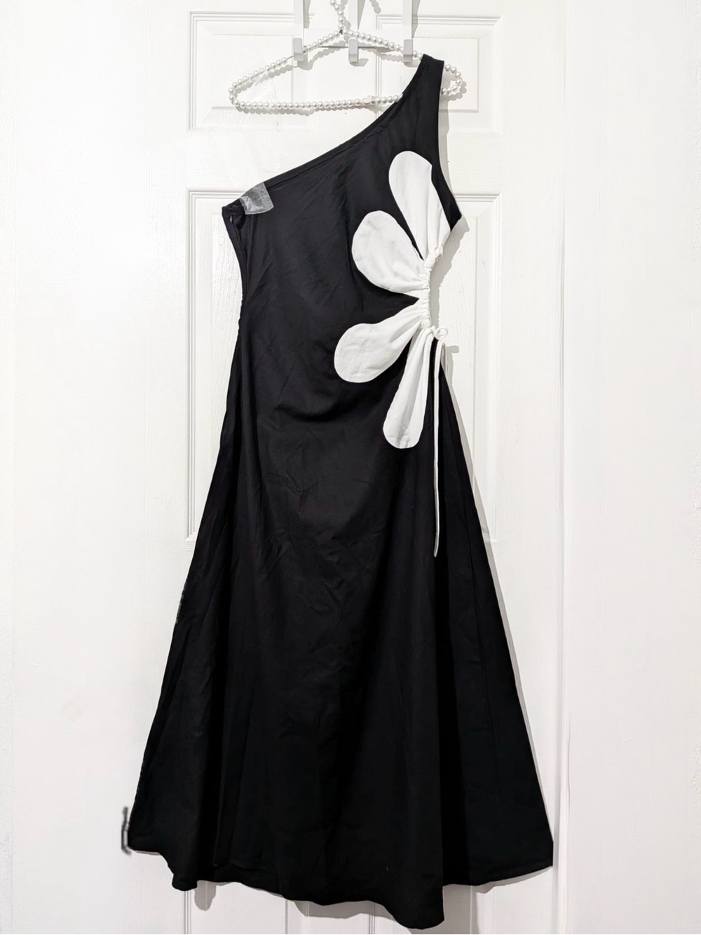 Commense One Shoulder Big Floral Cutout Maxi Dress - Picture 14 of 15